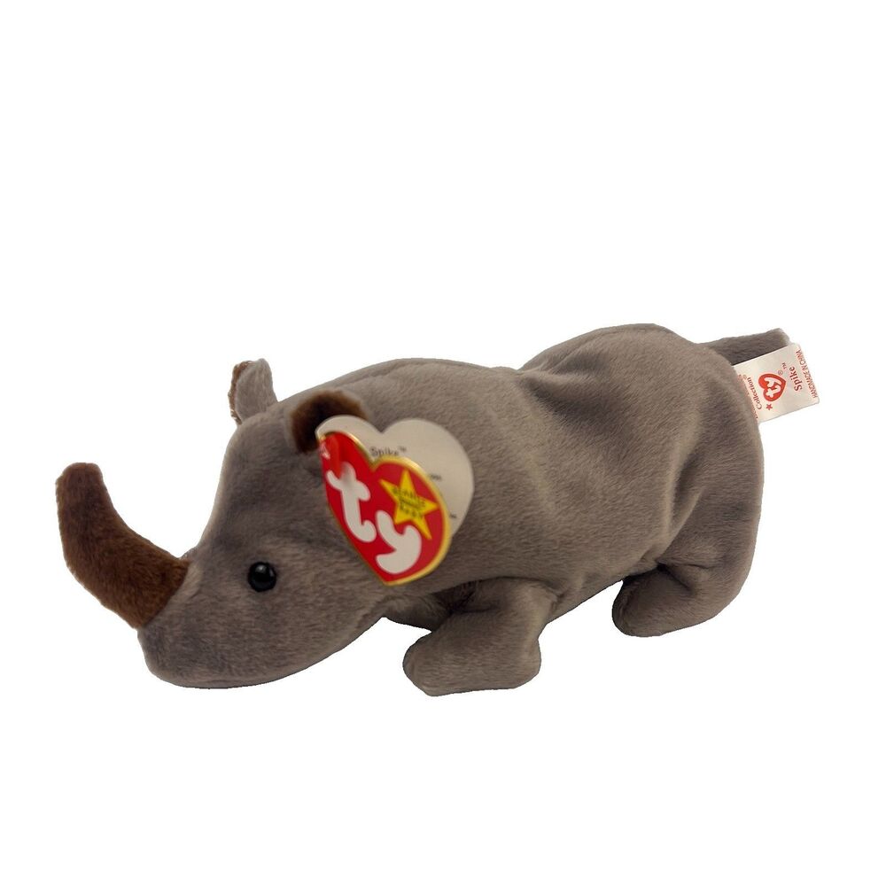 Ty Beanie Baby “Spike “ The Rhinoceros Hang  Tag 1996 MMWT